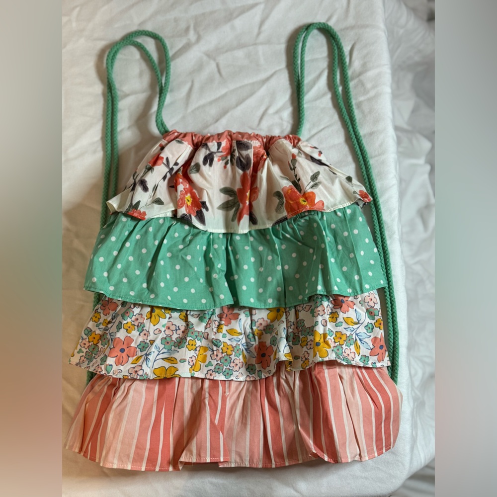 Matilda Jane Dream Chasers In the Ruffles Drawstring Backpack Bag Tote